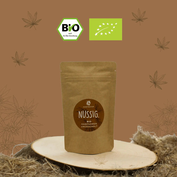 Bio Hanfsamen ungeschält - NUSSIG. - Tester
