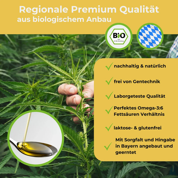 Bio Hanföl kaltgepresst Qualität