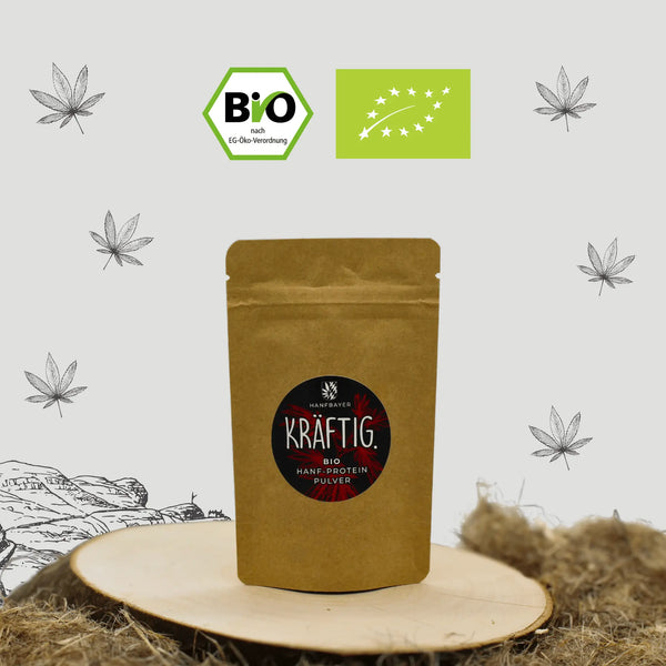 Bio Hanf Proteinpulver - KRÄFTIG. vegane Proteinquelle Probe