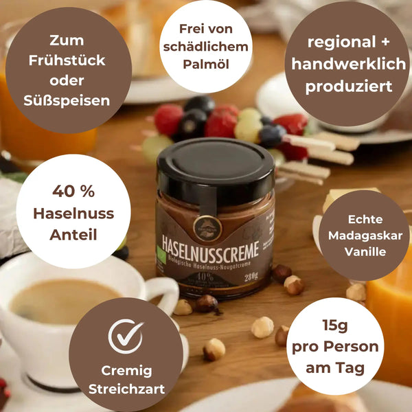 Bio Haselnuss-Creme Kaufen 40% Haselnussanteil