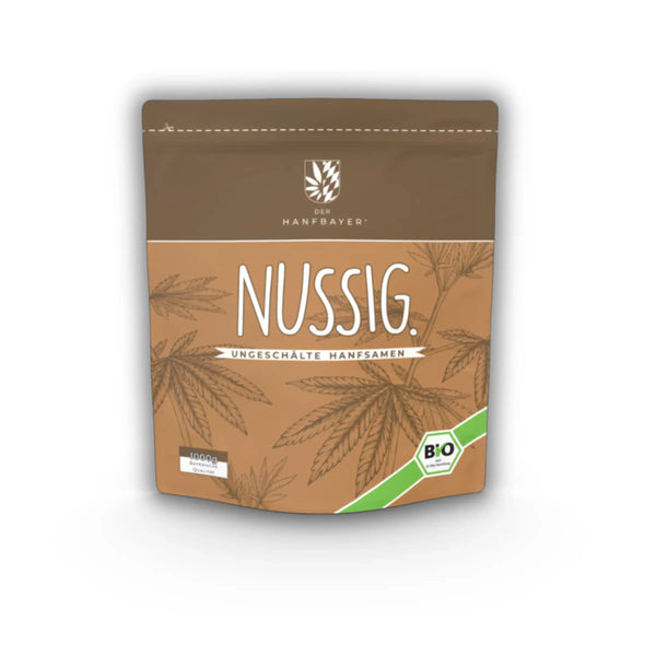 Bio Hanfsamen ungeschält kaufen Nussig Der Hanfbayer 1000g