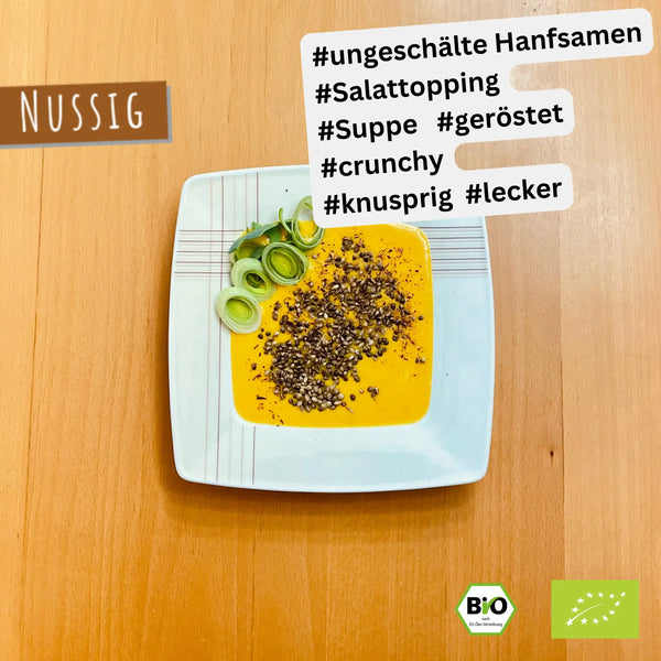 Bio Hanfsamen ungeschält kaufen Nussig Der Hanfbayer Rezeptvorschlag