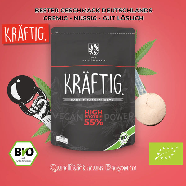 Hanfprotein | Bio & vegan | KRÄFTIG.