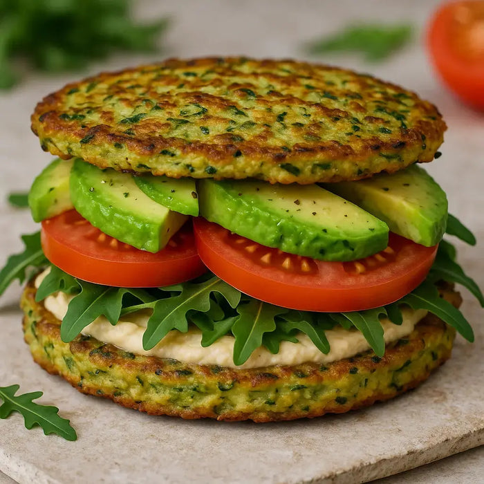 Low-Carb Zucchini-Sandwich mit Hanfprotein & Chia – Fit & Lecker