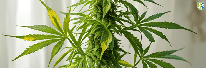 überdüngte Cannabis Pflanze