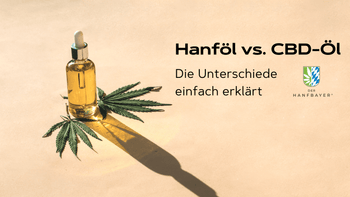 Hanföl vs. CBD-Öl Unterschiede Blog Banner