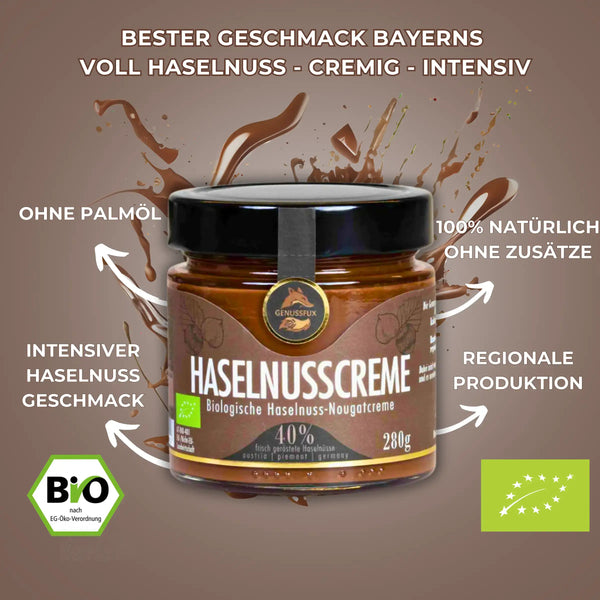 Bio Haselnusscreme kaufen Genussfux Vorteile